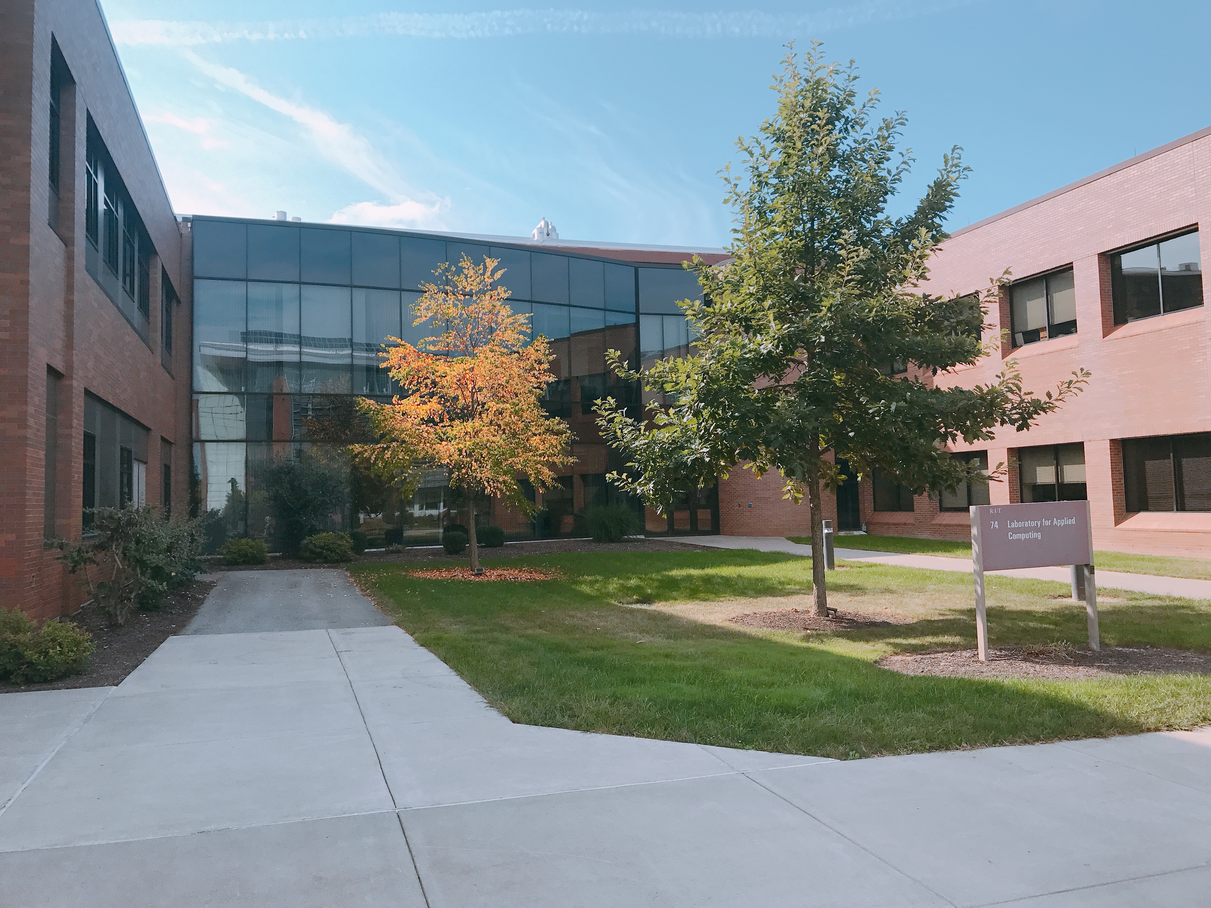 The CCRG is located on the 2nd floor of RIT's Building 74, the Laboratory for Applied Computing